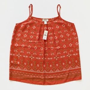Women’s LOFT Orange Sleeveless Blouse: Size M